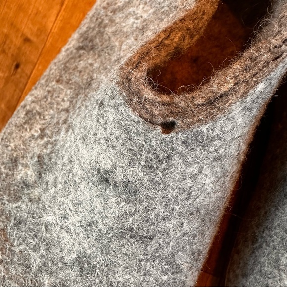 Glerups Wool Slip-On Slippers with Leather Sole - Picture 11 of 13